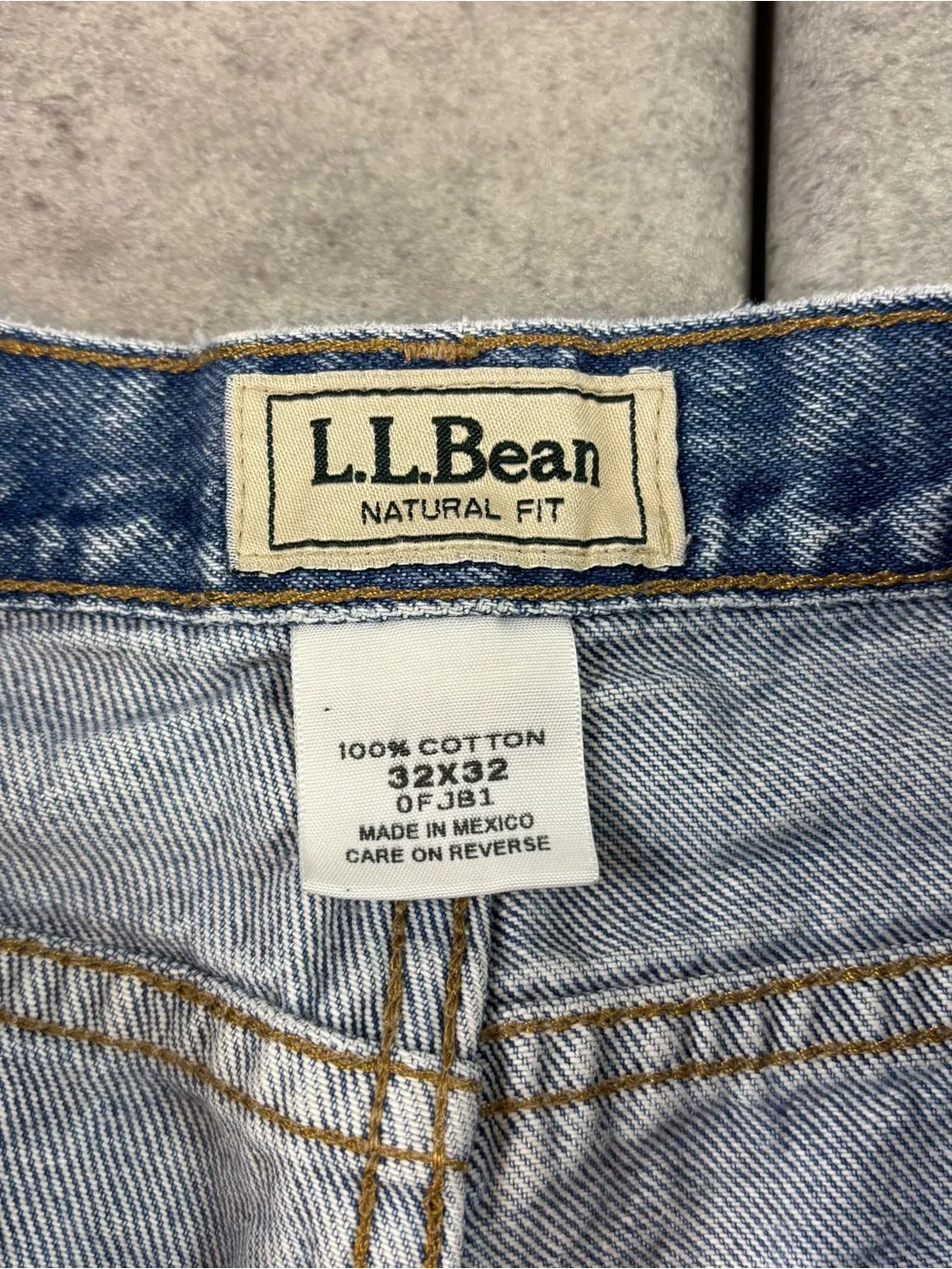 Vintage 90s ll bean light wash denim shorts jorts